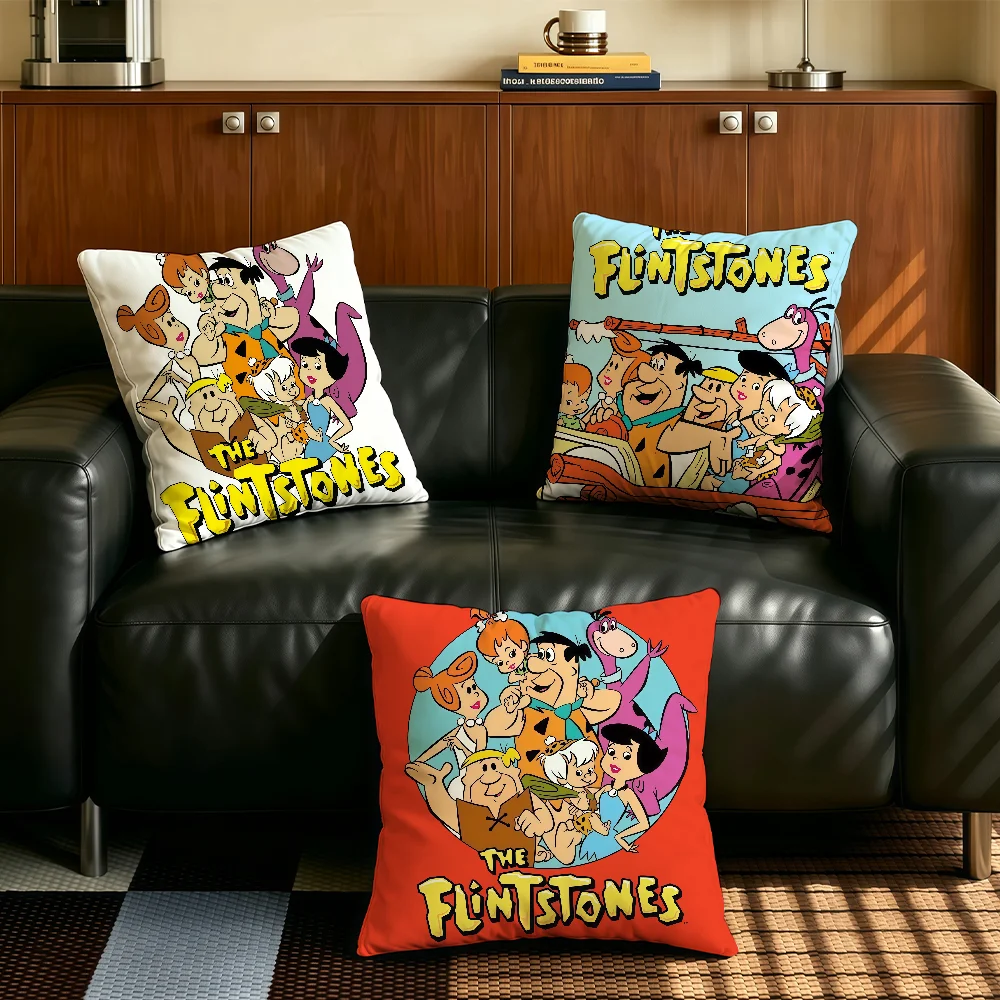 Cartoon The F-Flintston cushion cover Comfortable Decorative For Bedroom Living room Dormitory Picnic and Holiday Decoration