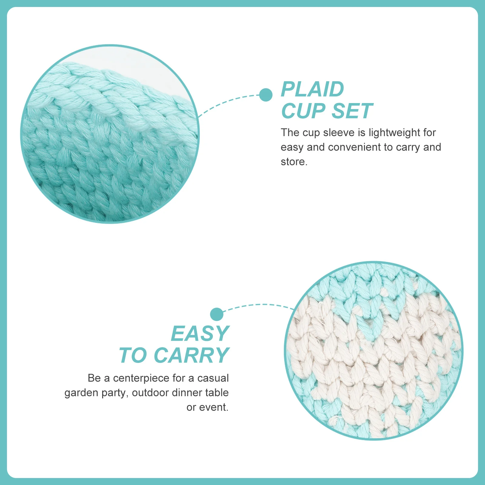 

Knitted Sleeves Heart Design Glass Water Cup Cover Lightweight For Outdoor Party Home Decor Handmade Cup Covers Glassware