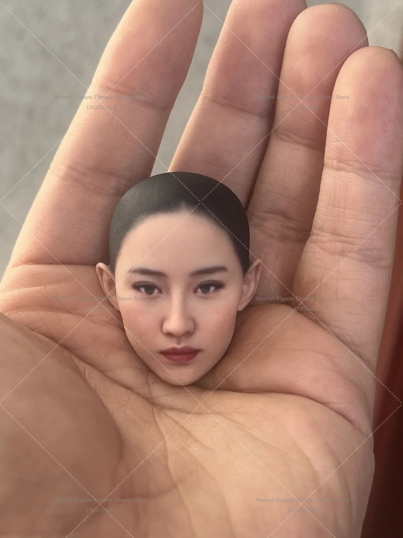 1/6 1/12 Schaal Head Sculpt Aziatische Schoonheid Ster Zonder Haar Voor 12-inch 6-inch Poppen Action Figure soldaat Miniatuur Model