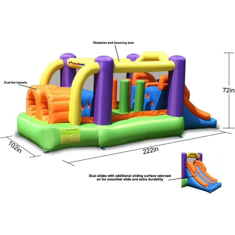 Bounce House Inflatable Bouncer Obstacle Pro-Racer Combo Slides