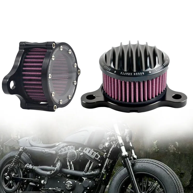 

Система впускного фильтра воздухоочистителя мотоцикла для Harley Sportster XL883 X 1200, универсальный фильтр воздухоочистителя мотоцикла 1985-2021 гг.