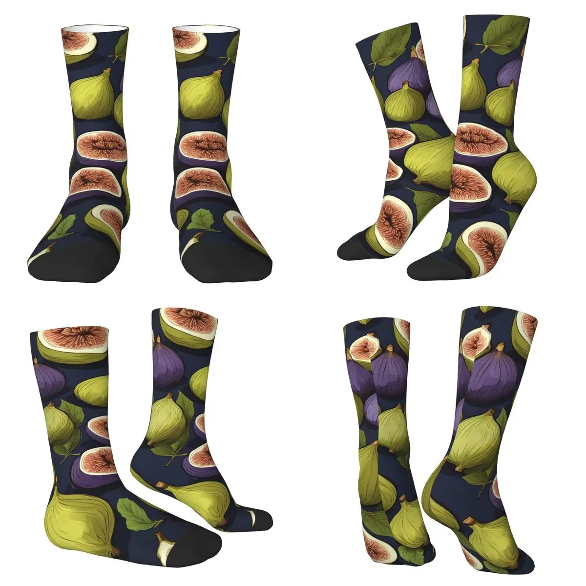 

Рис, фрукты, ботаническое садоводство, впитывающие пот чулки в стиле Харадзюку, всесезонные длинные носки, аксессуары для подарка на день рождения унисекс