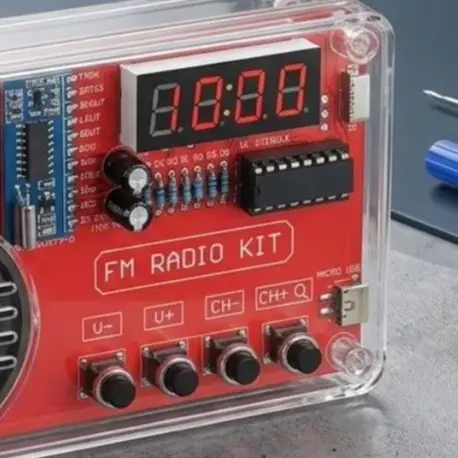 Digital For FM Radio Receiver DIY Kit 50-108MHz With LED Display Speaker Soldering Practice Set For Electronic Learning Projects