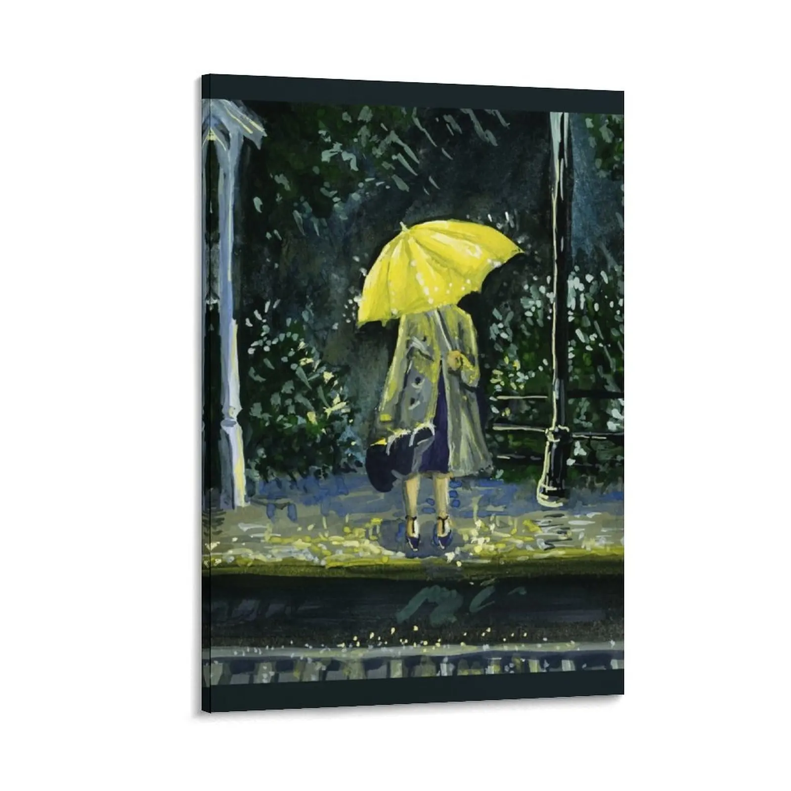 

Yellow umbrella part 2 Canvas Painting japanese room decor decorative pictures for the room