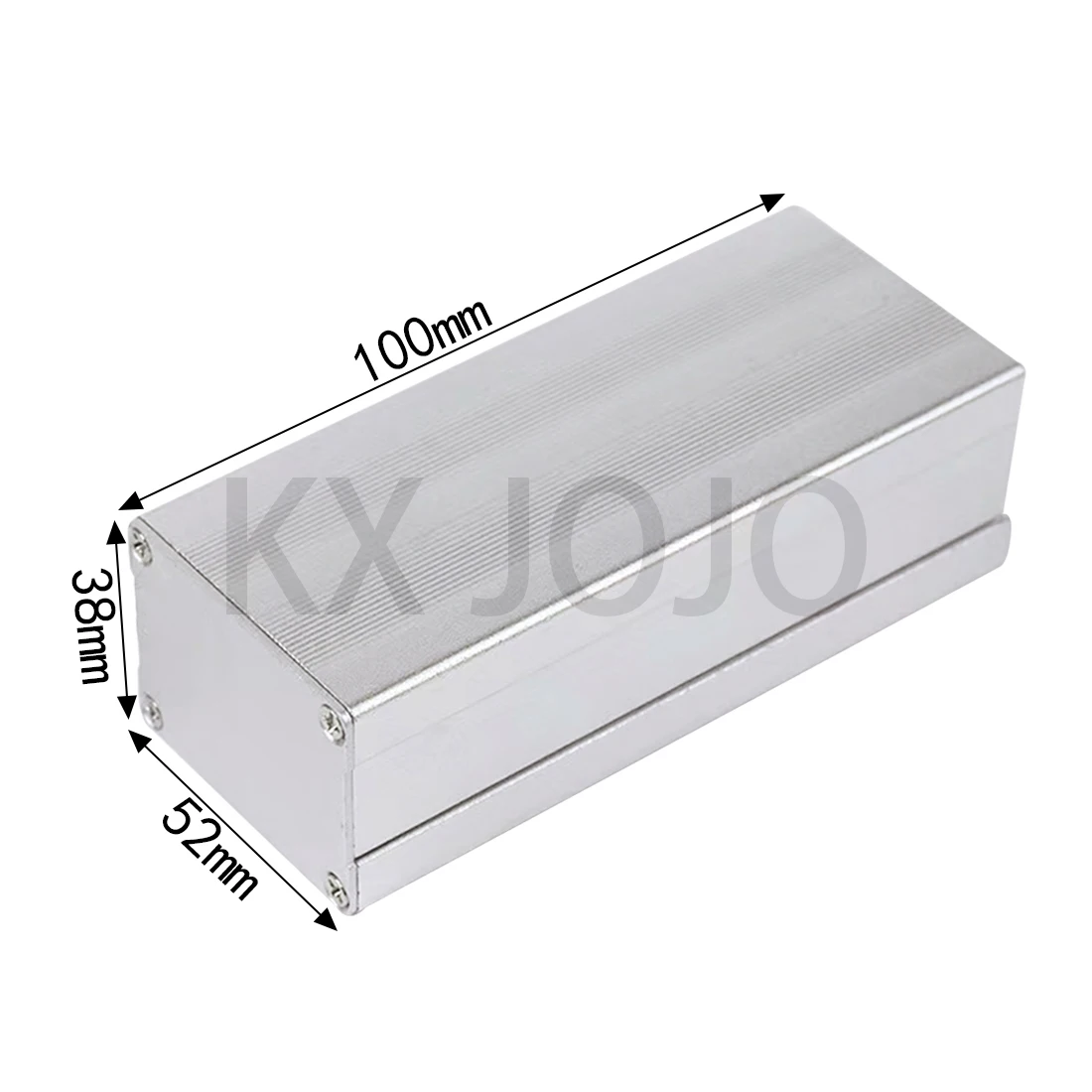 Alumínio Enclosure Electronic Components Shell, impermeável Split Box, Silver Straight Bending Profile, 52*38*100mm