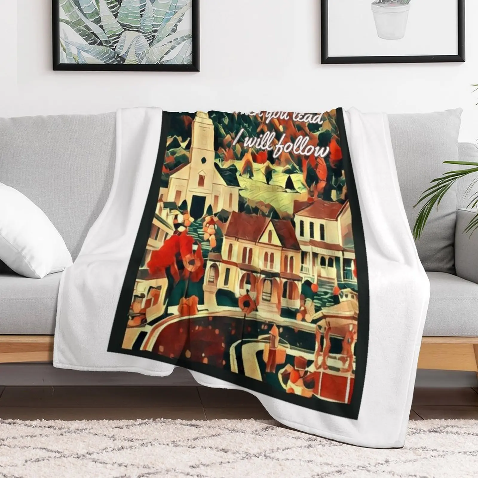 When You Lead I Will Follow - Stars Hollow Throw Blanket Sofa Quilt Sofa Bed Fashionable Blankets