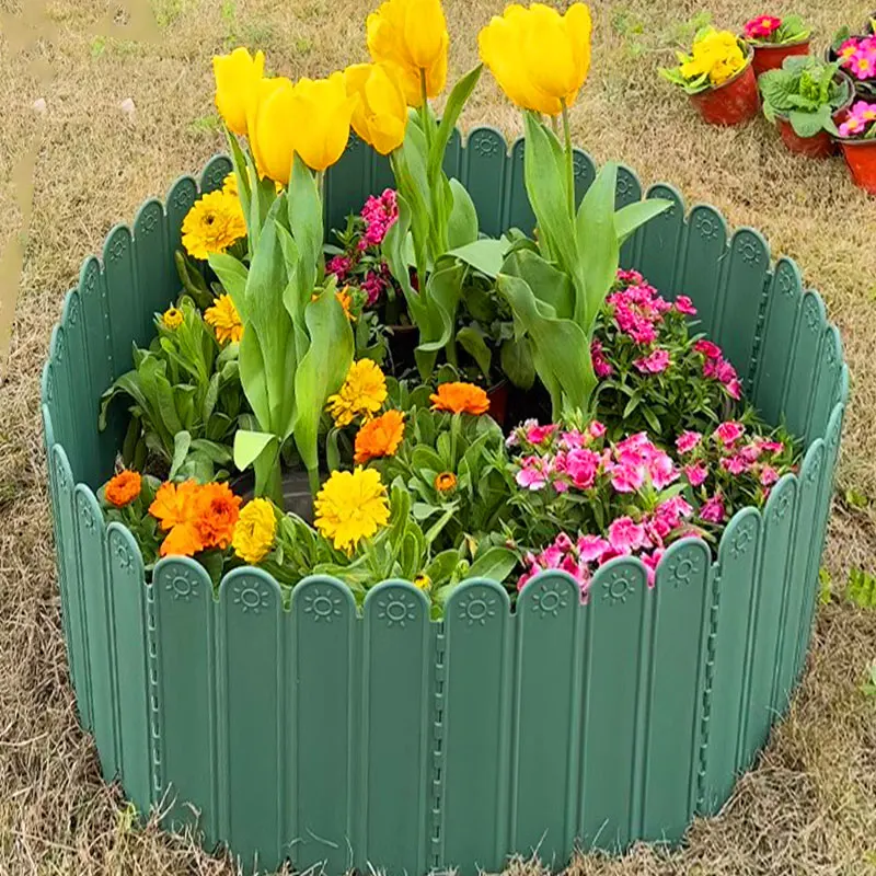 Garden Fence Plastic Plug-in Grass Stone Partition Board Vegetable Garden Edge Fence Outdoor Fence