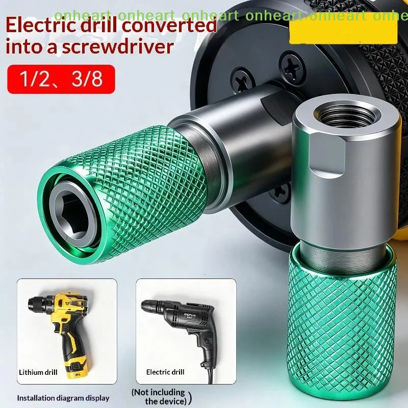 [C]Keyless Electric Drill 10mm to 1/4 Inch Hex Threaded Adapter Quick Release Conversion Head for Woodworking Repair Power Tool