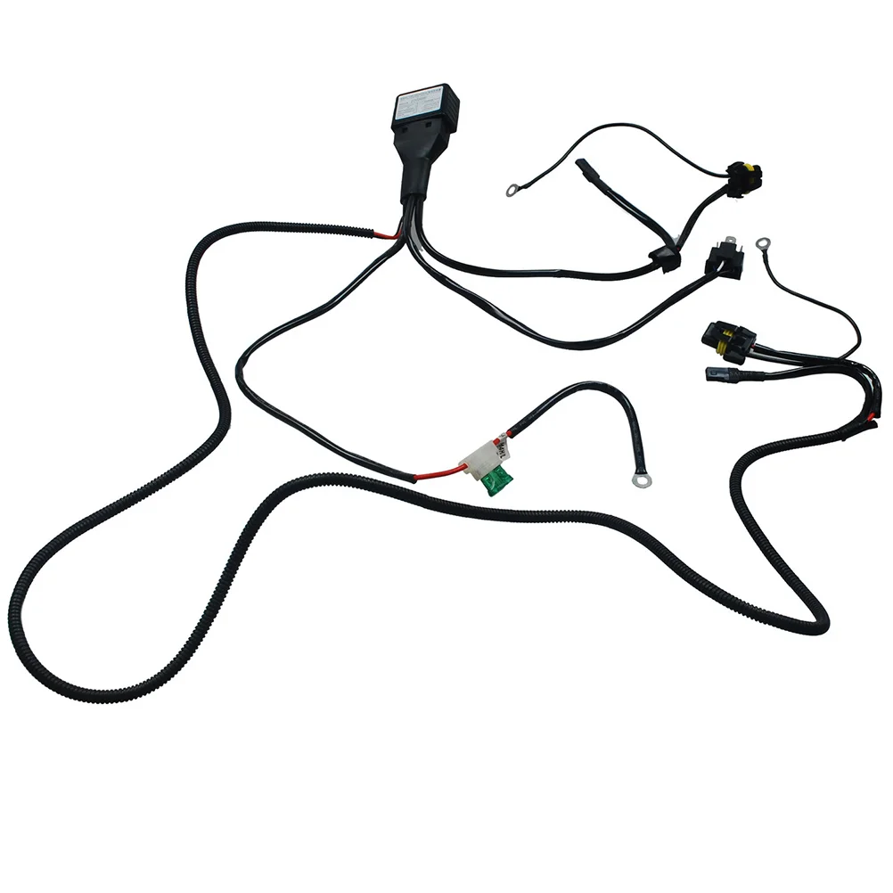 

Xenon Light Wiring Harness H4 Bulbs Reliable Relay High Low Beam Switching Function No Flicker H4 Headlight Booster
