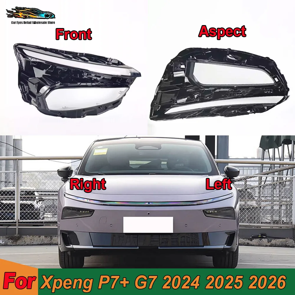

Car Front Headlight cover For Xpeng P7+ G7 2024 2025 2026 Headlight Shell Mask Transparent Headlamp Cover Lampshdade Plexiglass