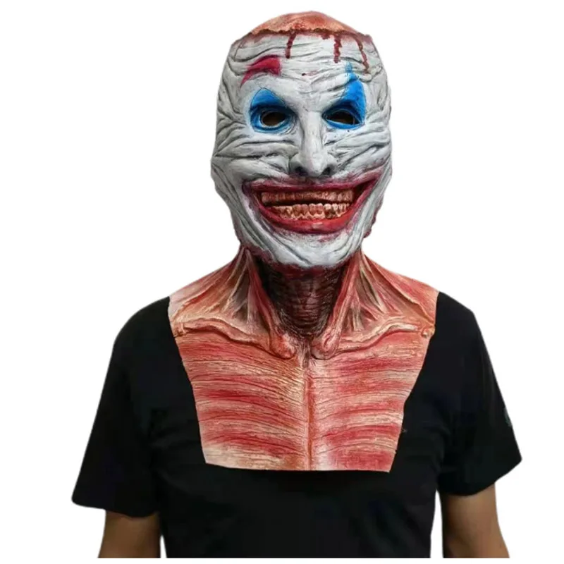 Máscara de terror para Halloween, casco de mandíbula móvil 3D, esqueleto de látex, miedo, utilería para mascarada, decoraciones para fiestas de disfraces, 2024