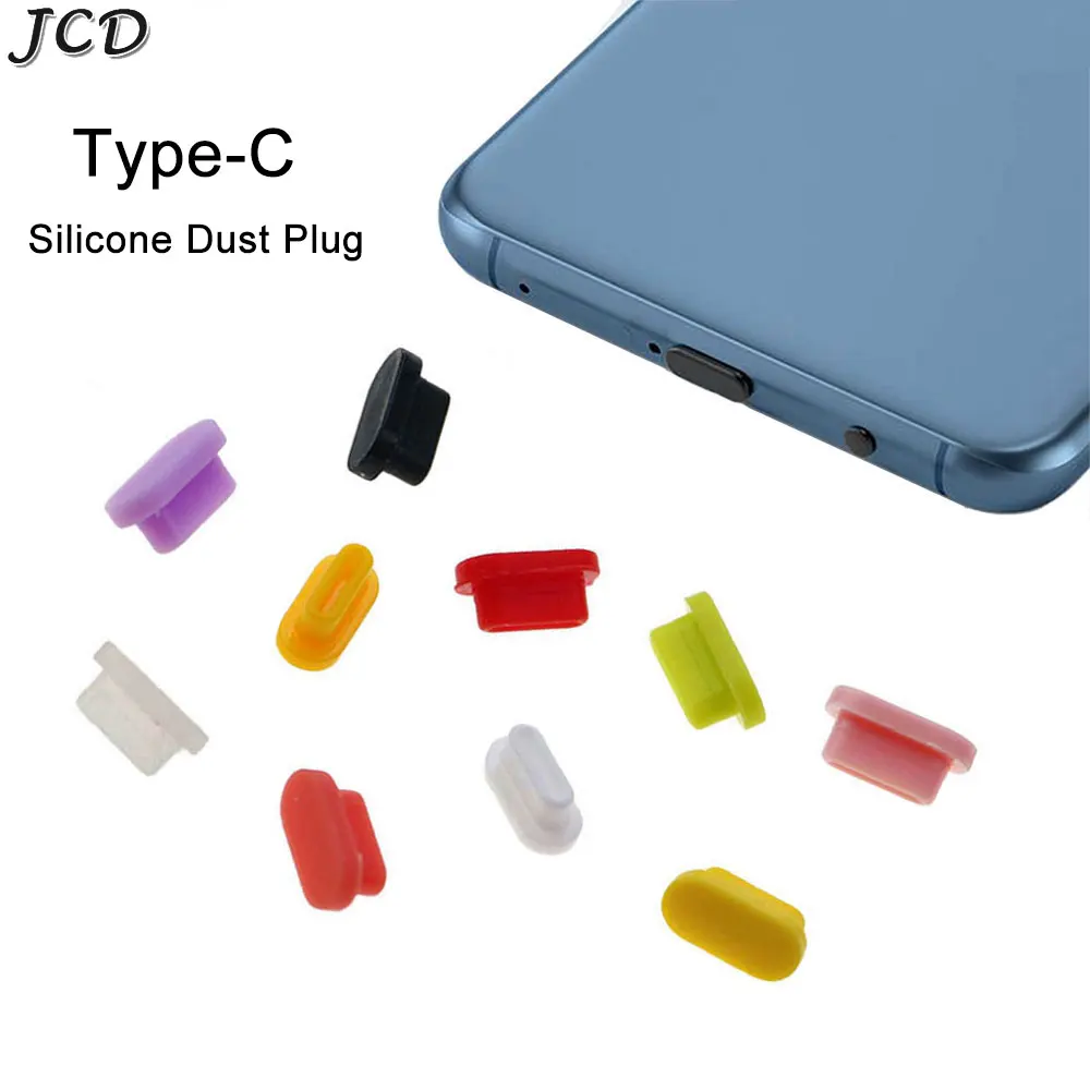 

JCD 10pcs Type-C Dust Plug USB Charging Port Protector Silicone Cover for Samsung Huawei Smart Phone Accessories