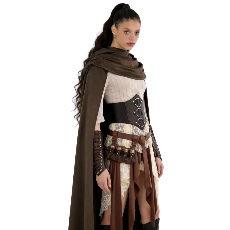 Viking Pirate Historical Corset Cosplay Costume Victorian Renaissance Medieval Cloak Halloween Carnival Party Roleplay Outfit - view 4