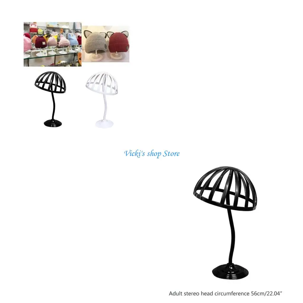 

Freestanding Wigs Hat Cap Storage Display Holder Rack Dryer Stand Mannequin for Head Model for Home Shop