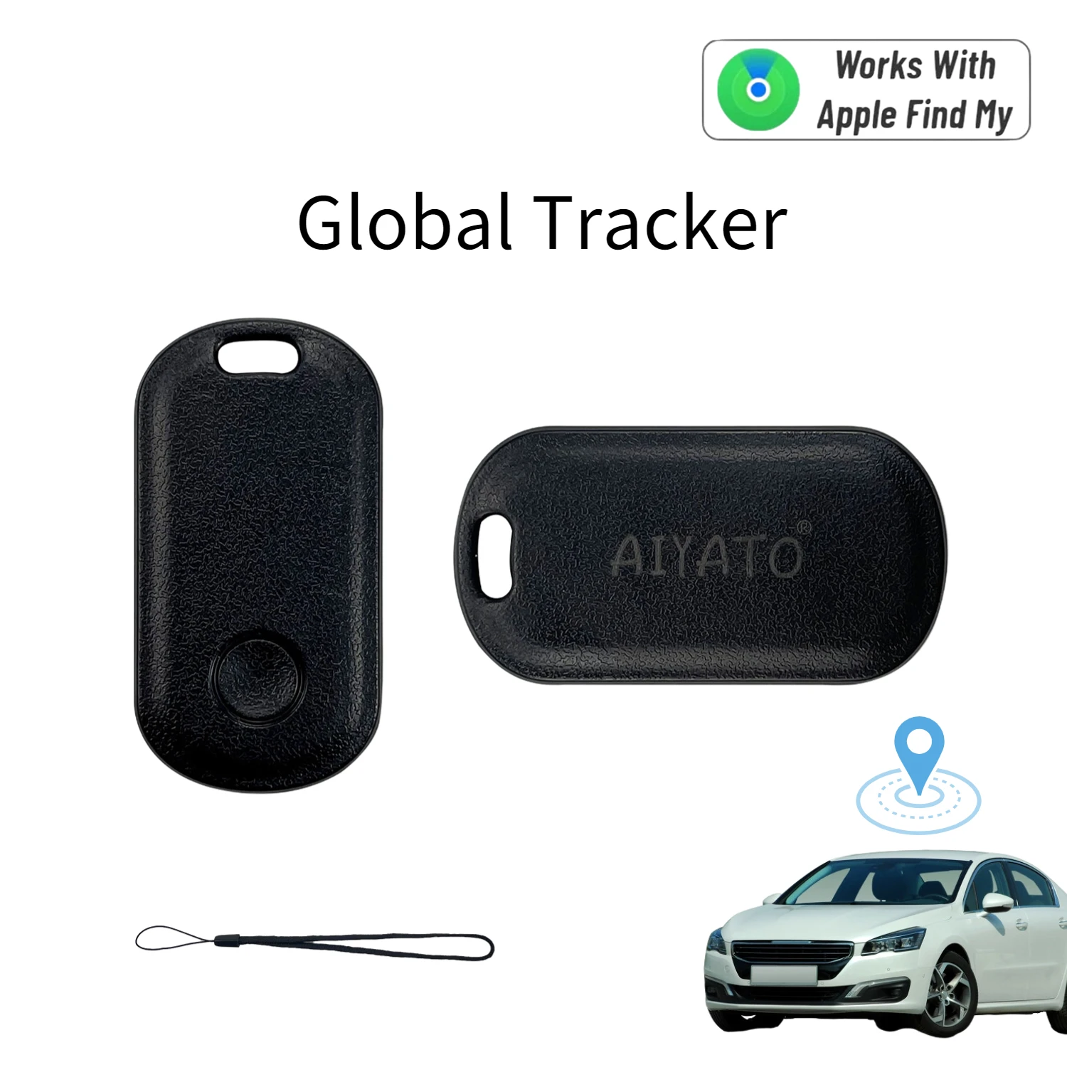 

AIYATO Item Locator,Works With Apple Find My App,Keys Finder,Lightweight Tracker For USB Flash Drives,Bags,Bicycles,Only For iOS