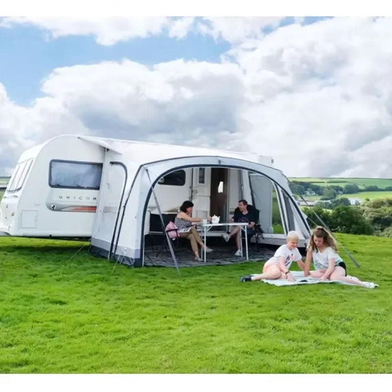 Detachable Vertical Caravan Awning Tent for Family Travel Camping Large Size Portable Shelter for Camper RV Outdoor Use