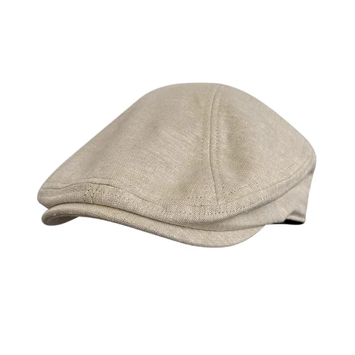 Imagen 1 del producto Gorra de lino para primavera y verano, boina transpirable blanca, gris y amarilla, sombrero Retro literario para hombre y mujer, sombreros de Inglaterra, sombreros para hombre 47