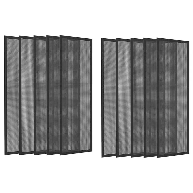 

ABFI Floor Vent Covers 4X10inch Magnetic - 10 Pack Air Vent Filters Mesh Screen Dust Filter Vent Register Deflectors For Home