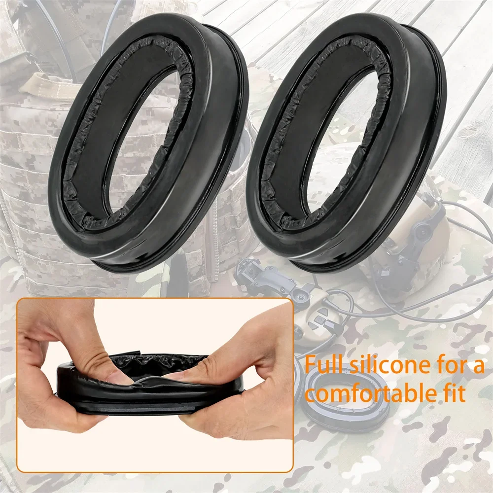 Tactical Headset Adapter Gel Ear Pads for MSA SORDIN Headset Electronic Earmuffs Hearing Protection Airsoft Shooting Headset