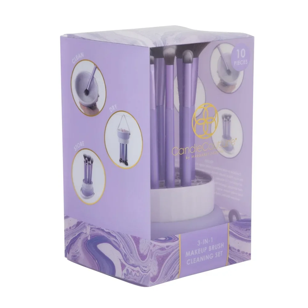 طقم فرش مكون من 9 قطع مع حامل سيليكون. اضغط على العرض وتجفيف فرشتك.