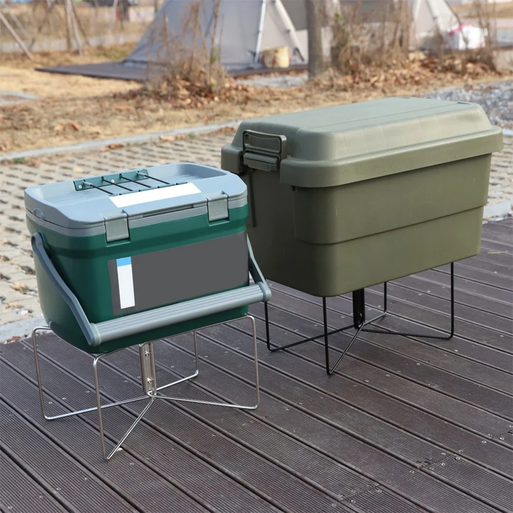 قاعدة مسطحة قابلة للطي لمدة 3 ثوانٍ |   حامل تخزين من الفولاذ المقاوم للصدأ |   للعتاد والطعام في الهواء الطلق