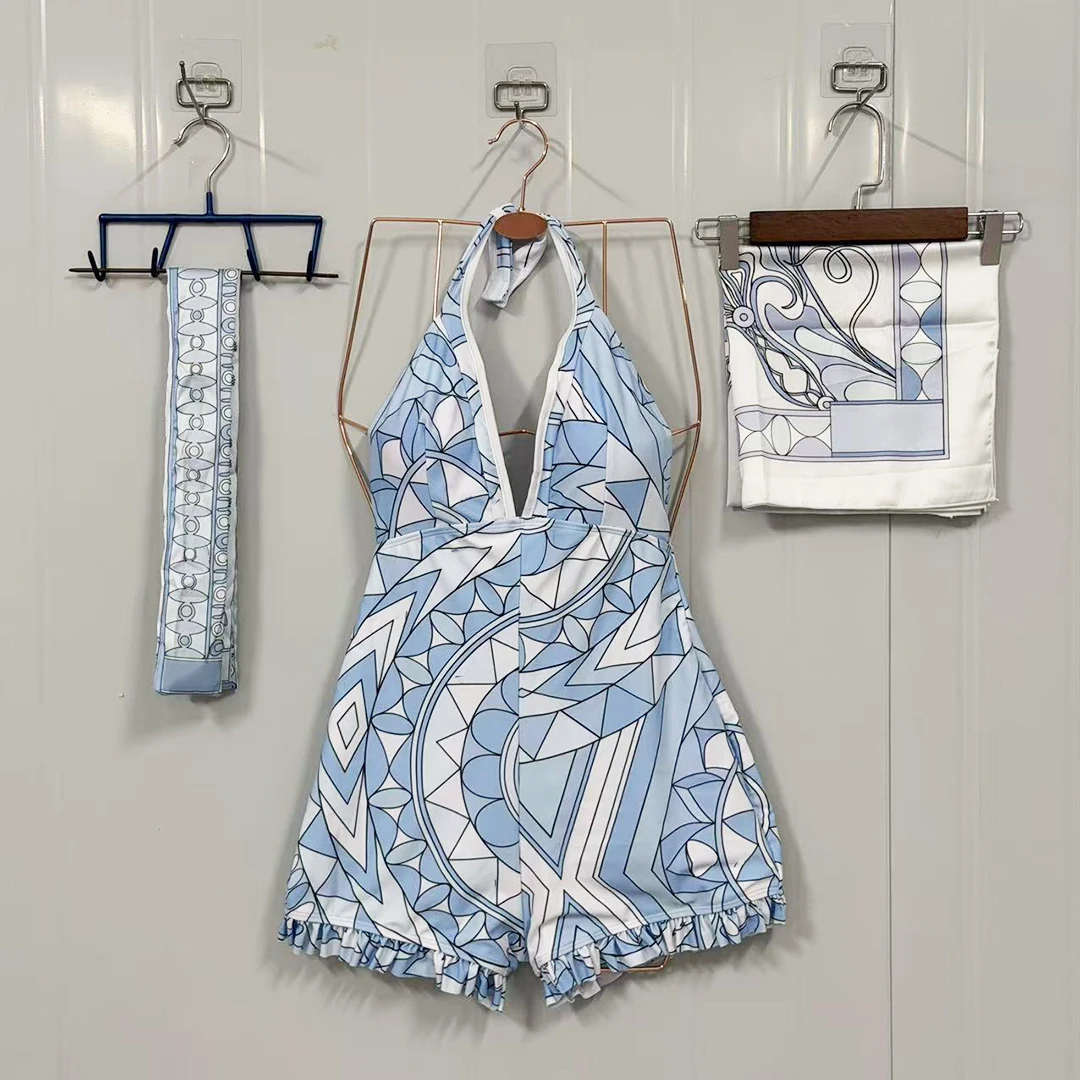 ribbon scarf romper
