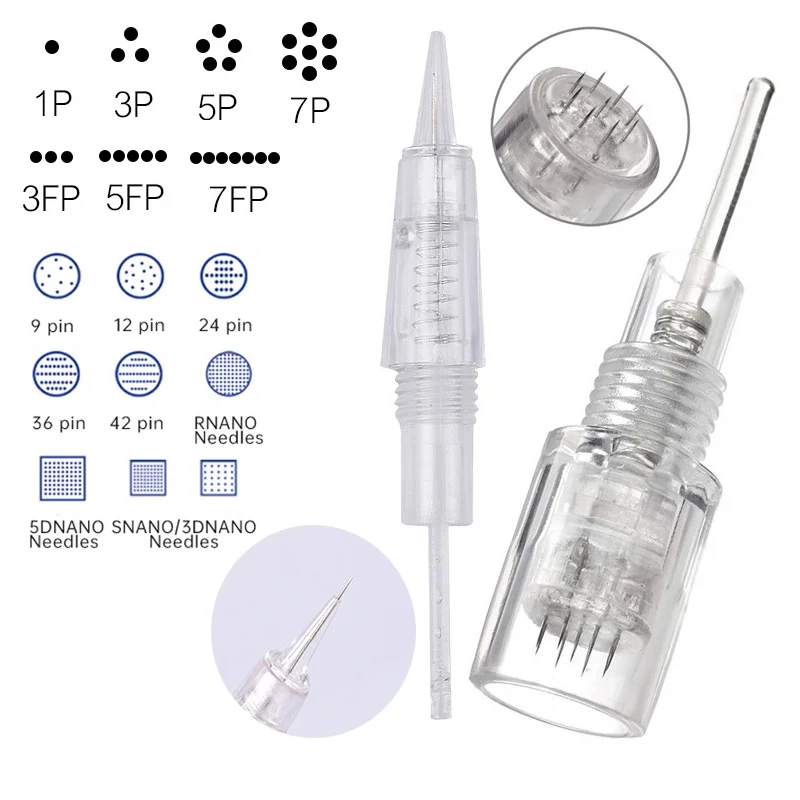 

20/10/5pcs Tattoo Cartridge for Charmant Liberty Machine Permanent Makeup Eyebrow Lip 1RL/5RL/7F Tattoo Mahcine Pen Accessiroes