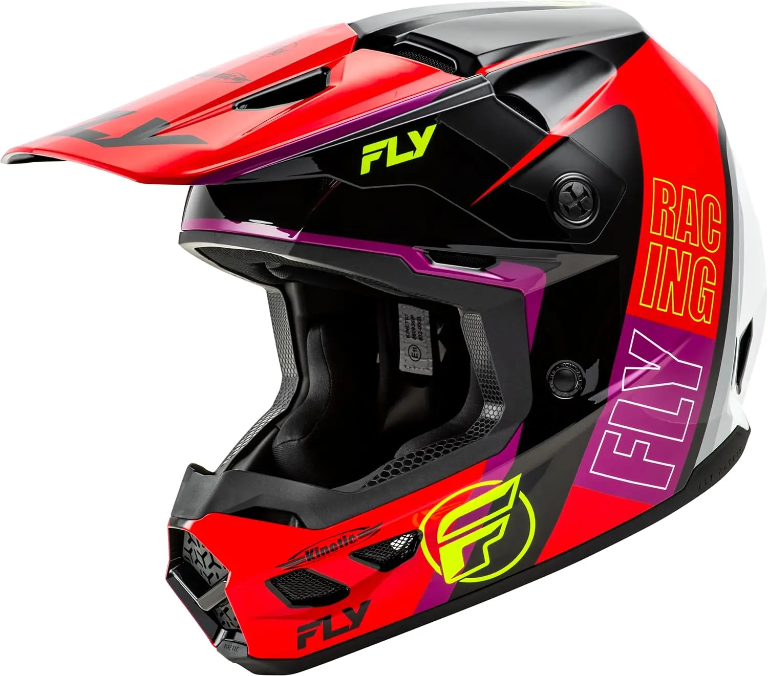 

Adult Kinetic Rally Offroad Helmet (Red/Black/White, Large)