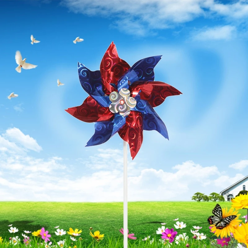 Sequins Pinwheels Colorful Wind Spinners Garden Party Pinwheel Wind Spinner for Patio Lawn Kids