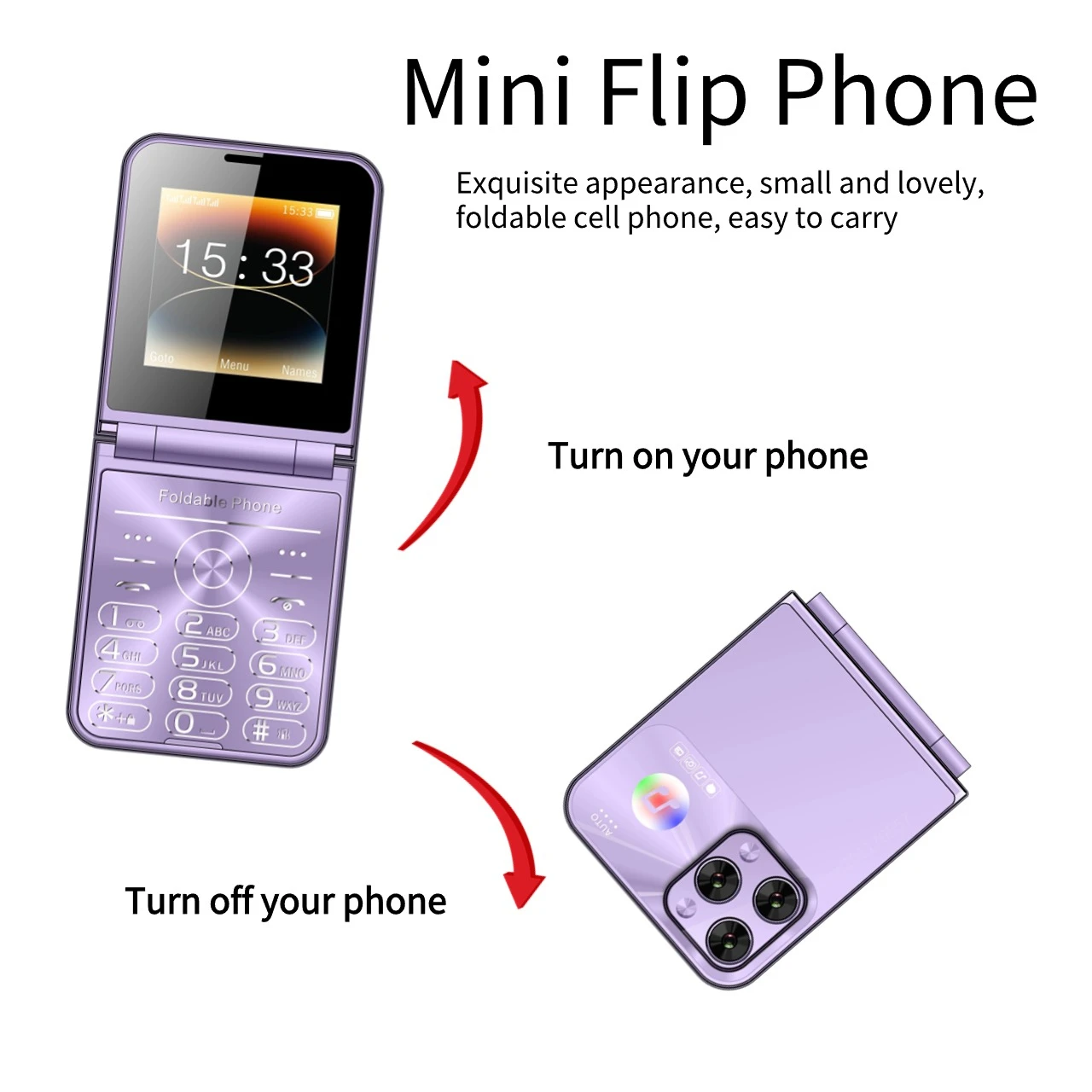 Unlocked Portable Thin Cellphone For Elderly Push-Button Speed Dial Four 4 Sim Cards Torch Blacklist Mini Cute Lady Phone Cheap