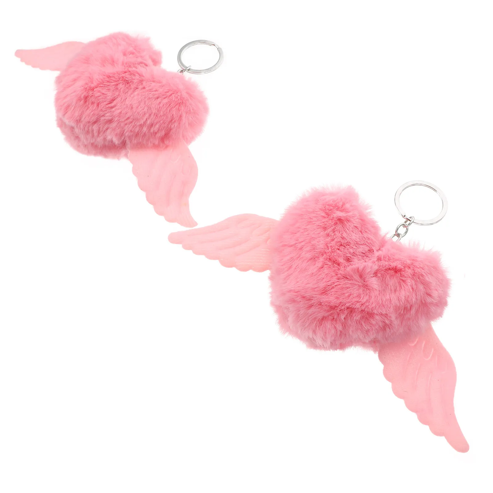

2Pcs Lovely Heart Shaped Keychains Key Pendant Key Ring Bag Backpack Purse Decor Gift for Festival Anniversary Suitcase