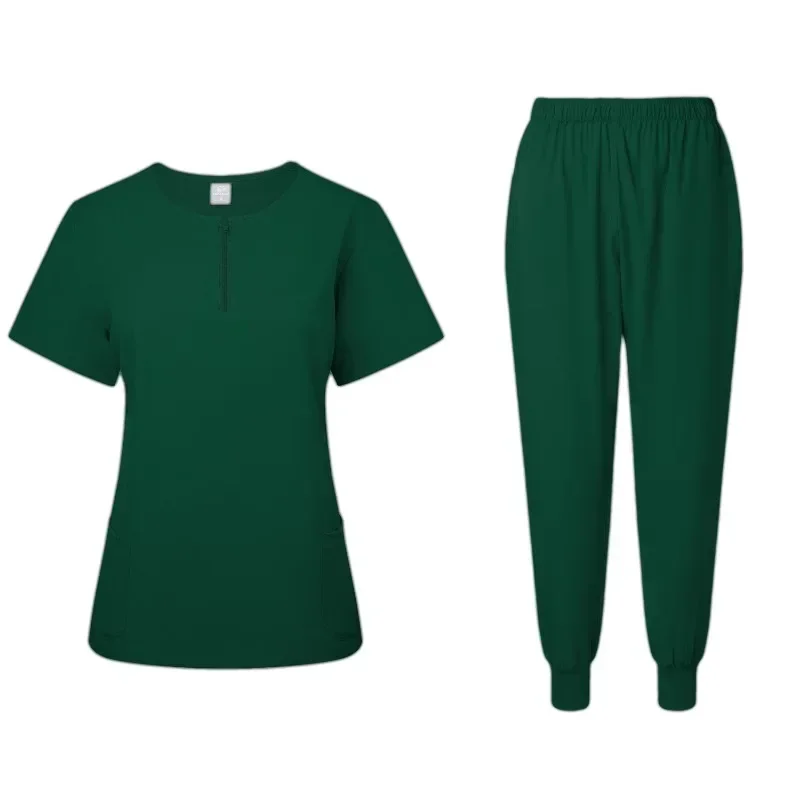 Uniforme médico de várias cores para mulheres, Conjuntos de esfrega, Ternos de trabalho hospitalar, Vestuário de laboratório, Acessórios de enfermagem