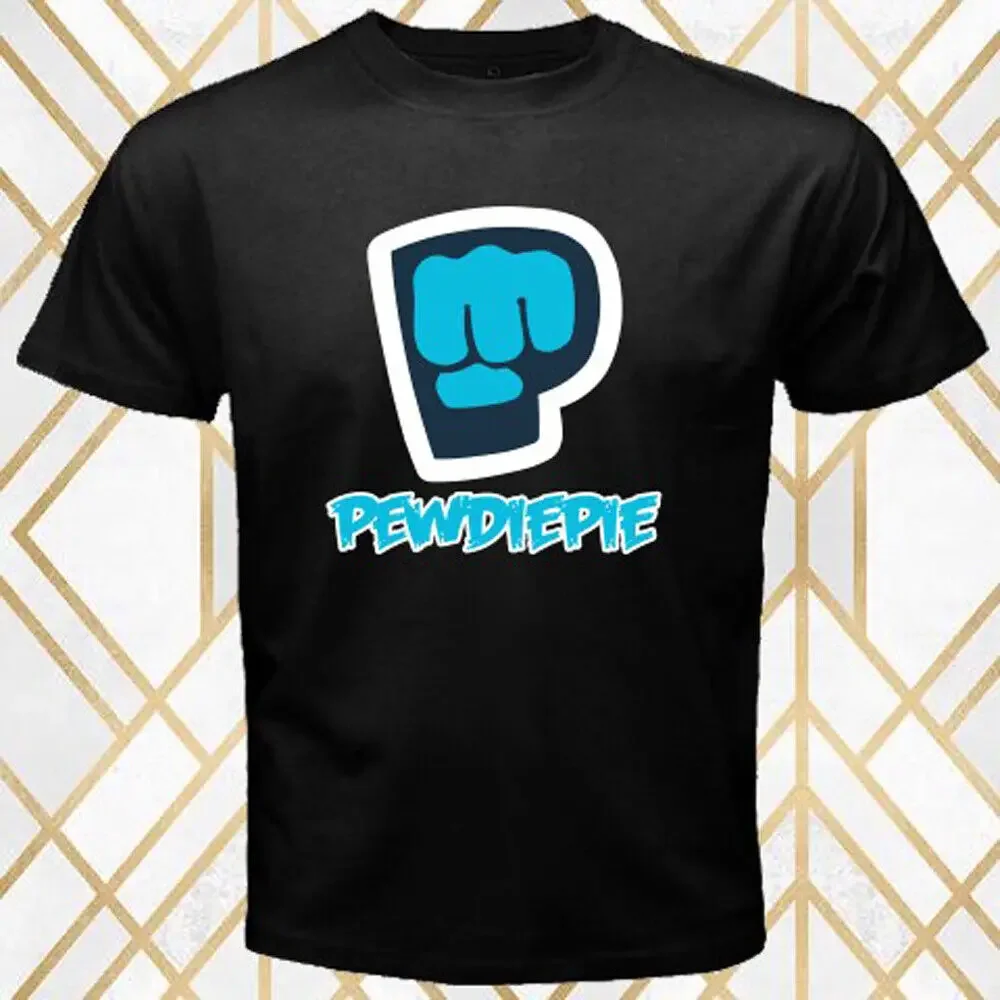 Pewdiepie Famous Youtuber Gamer Brofist Men's Black T Shirt Size S 3XL