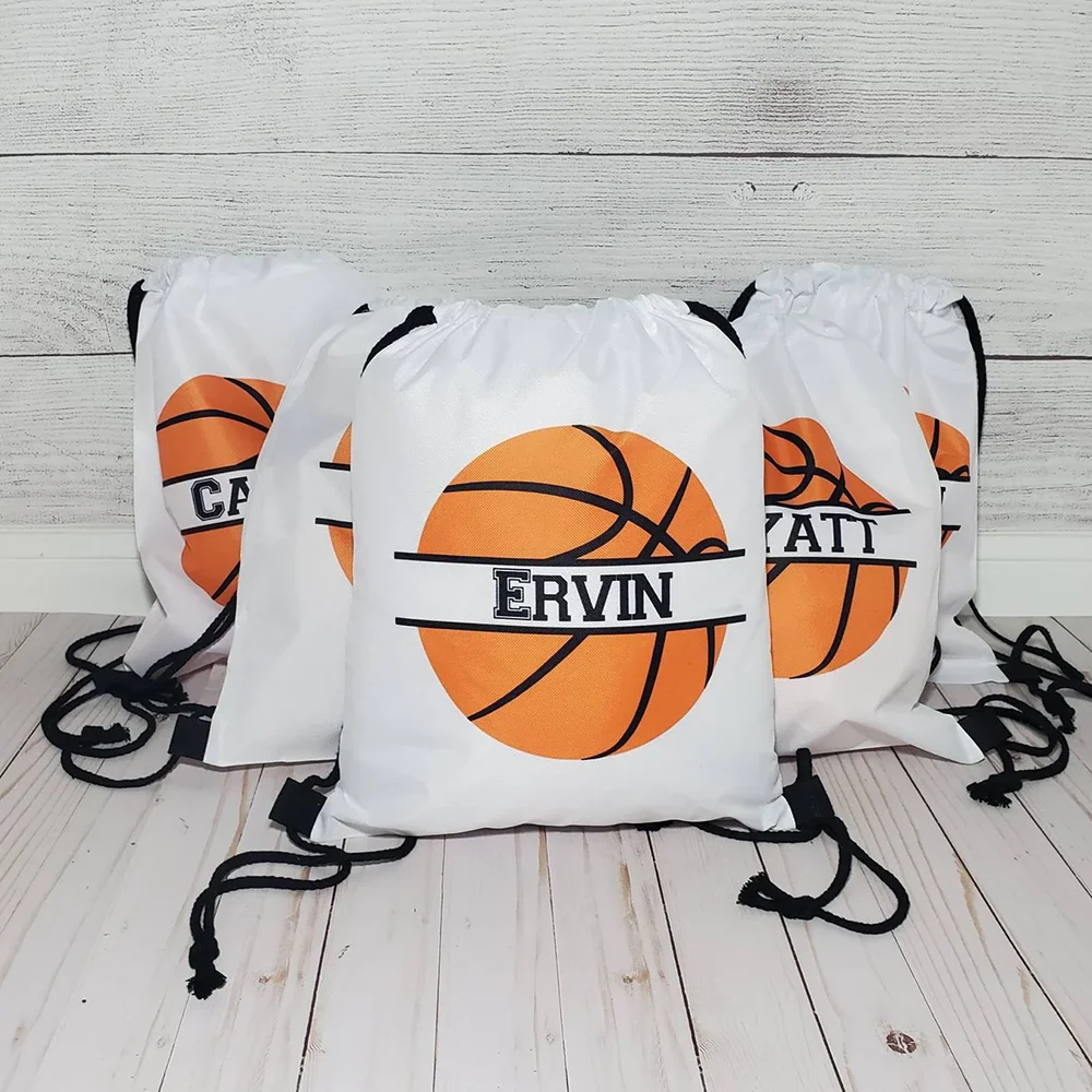 

Custom Basketball Drawstring Bag Party Favor Bag for Birthday Boy Sports Gift Party Supplies Graduation Gift Back To School
