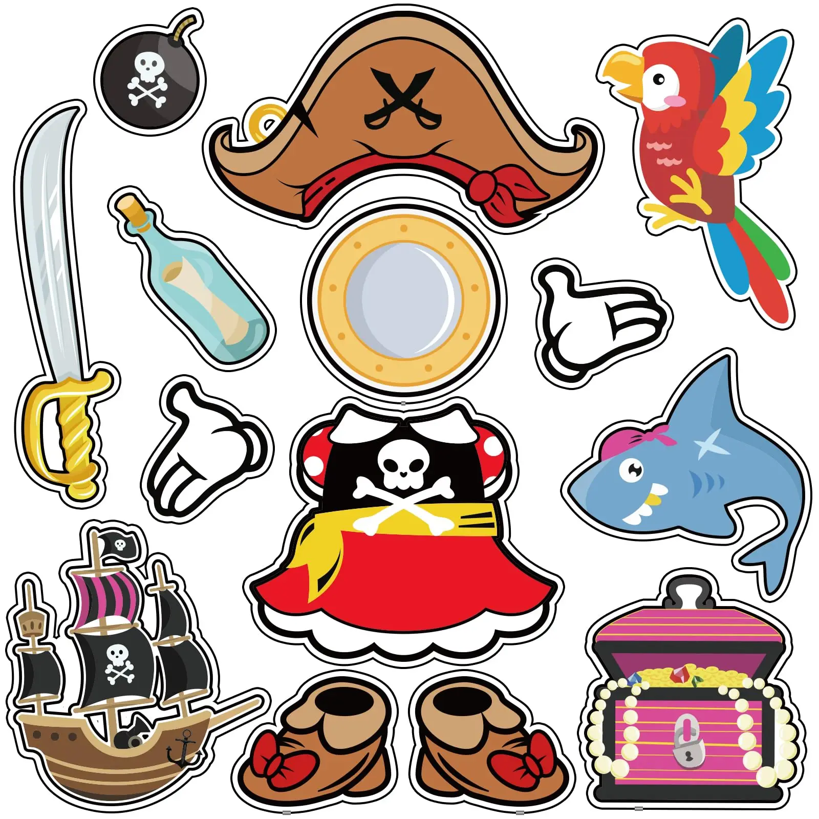 

14Pcs Cruise Door Decorations Magnetic Cute Large Nautical Cruise Door Magnets Decorations Reusable Refrigerator Magnets for Cru