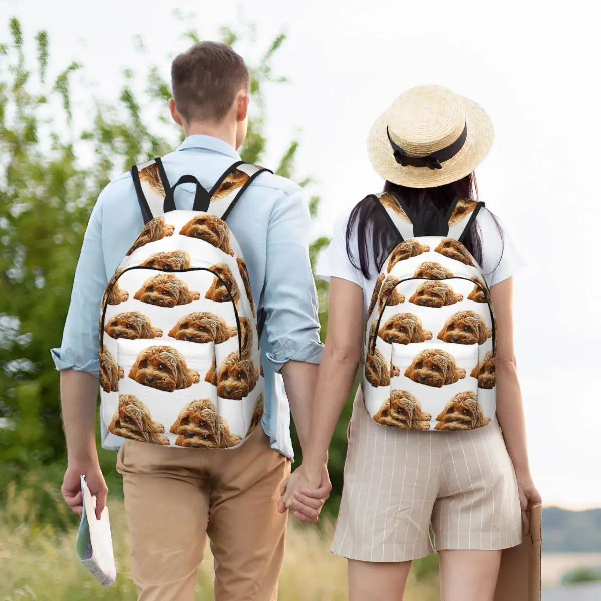 Cavapoo Cavoodle Cockerpoo Puppy Designer Dog Poodle Mix Backpack Daypack Boys Girls BookBag School Bag Shoulder Bags Men Women