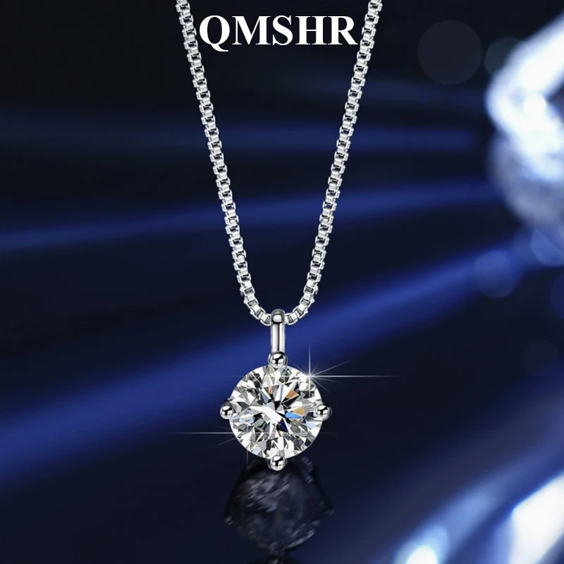 

TEN CARATS стерлингового серебра 925 пробы VVS1 муассанит классическая корона ожерелье для женщин подарок GRA сертифицированные ювелирные изделия бесплатная доставка