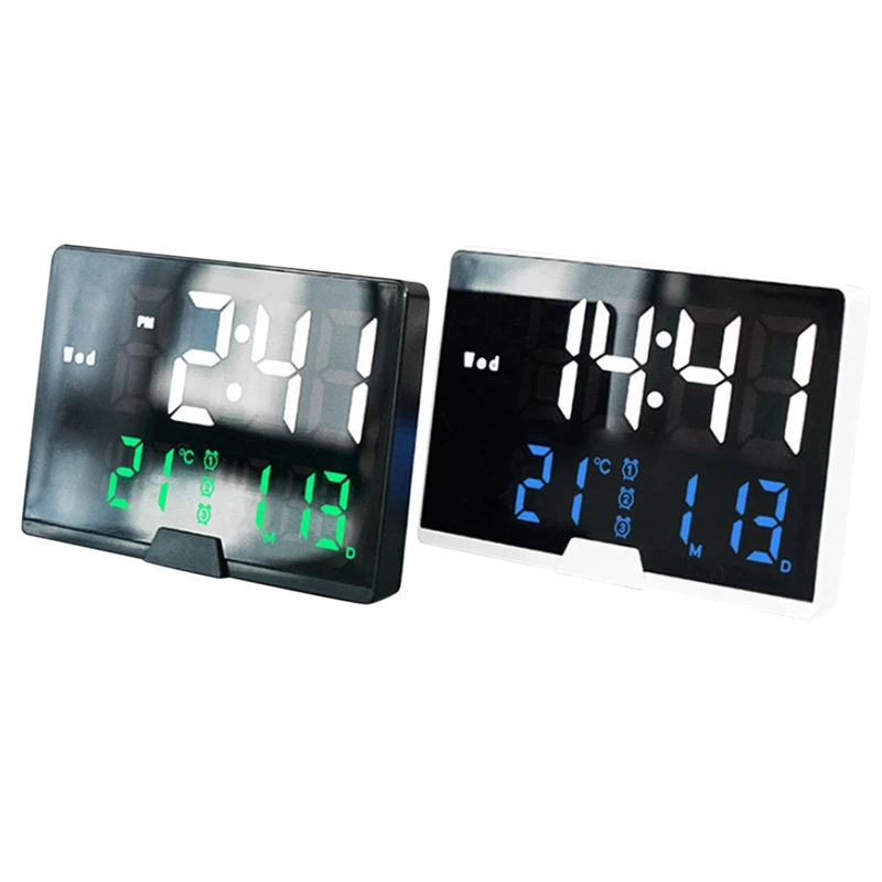 Luminous Digital Alarm Clock LED Electronic Clock Photosensitive Bedside Clock Large Screen Multi-Function Clock