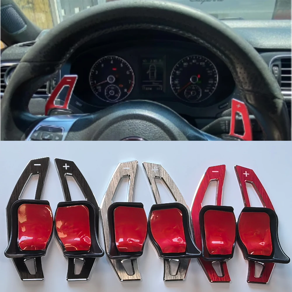 For VW Golf 5 6 MK6 GTI R Jetta MK5 Passat B6 B7 CC Polo Sharan Tiguan Seat Leon DSG Steering Wheel Paddle Extension Shift Cover