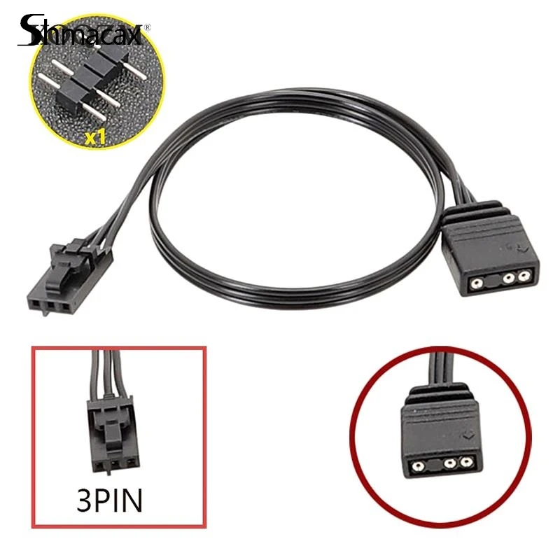 5V 4Pin 3Pin Adapter Cable For RGB To Standard ARGB Adapter Connector Pirate Ship Controller Adapter Line QL LL120 ICUE