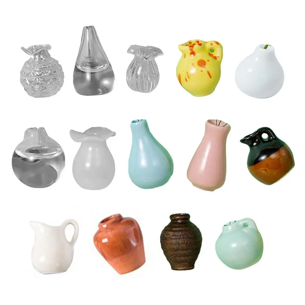 

4/5/6/8/9/10/12/14Pcs/Set 3D Flower Vase Fridge Magnet Home Office Kitchen Locker Refrigerator Mini Ceramic Vase Magnetic Decora