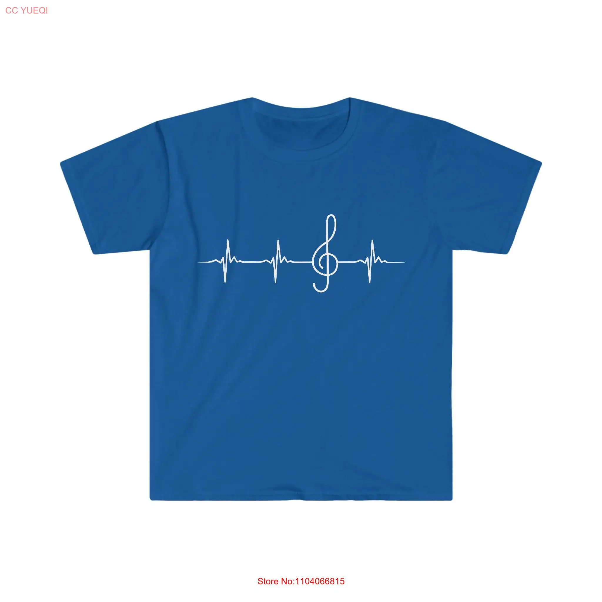 

Heartbeat Music T Shirt long or short sleeves