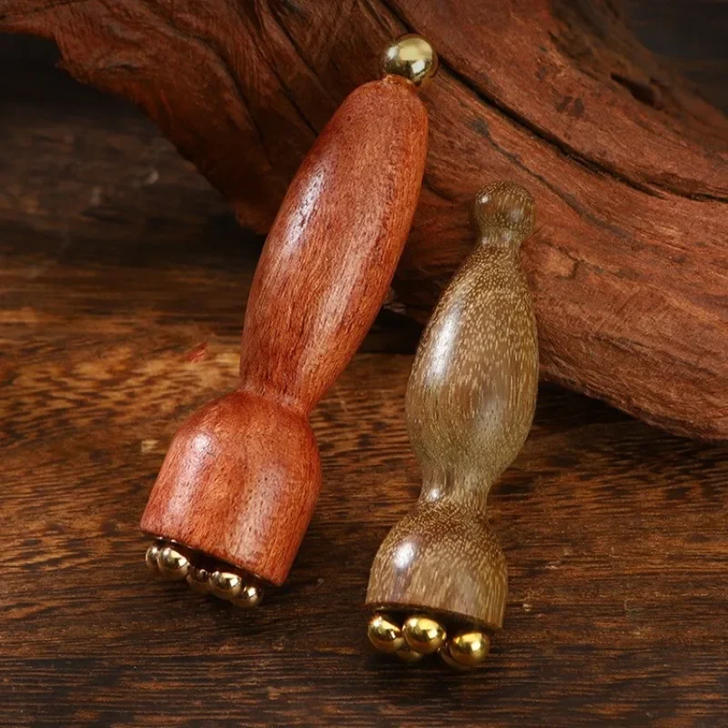 

Radiant Beauty Professional Brass & Rosewood Sandalwood Facial Gua Sha Tool Eye Relaxation Spot Treatment & Anti-aging