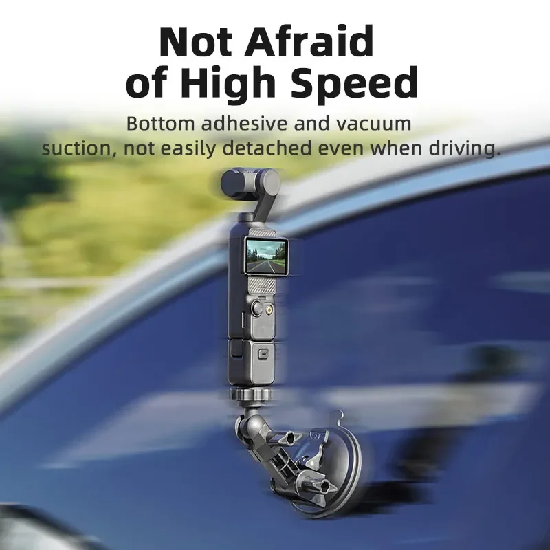 Adapter do montażu kamery DJI OSMO Pocket 3, 4, 4 Pro w samochodzie, z przyssawką, uchwyt do kamery stabilizowanej, do samochodu, akcesoria do DJI OSMO Pocket 3, 4. — zdjęcie produktu 3