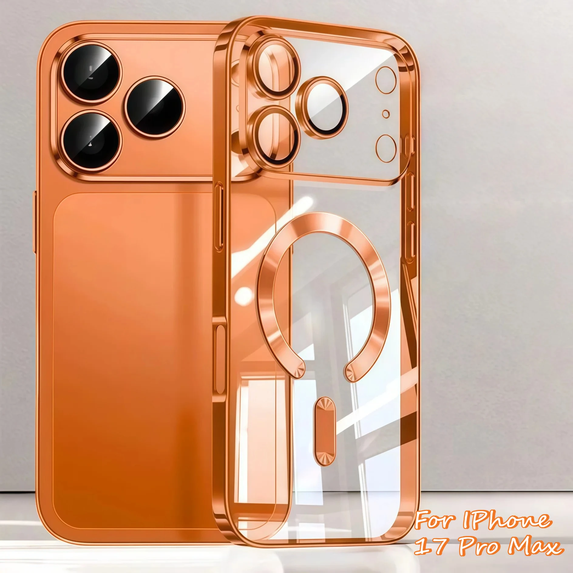 Kameraschutz Klare Luxus-Plattierung Weiche TPU-Hülle für iPhone 17Pro Max 17Pro Air 17e für Magsafe Magnetische Silikon-Handyhülle