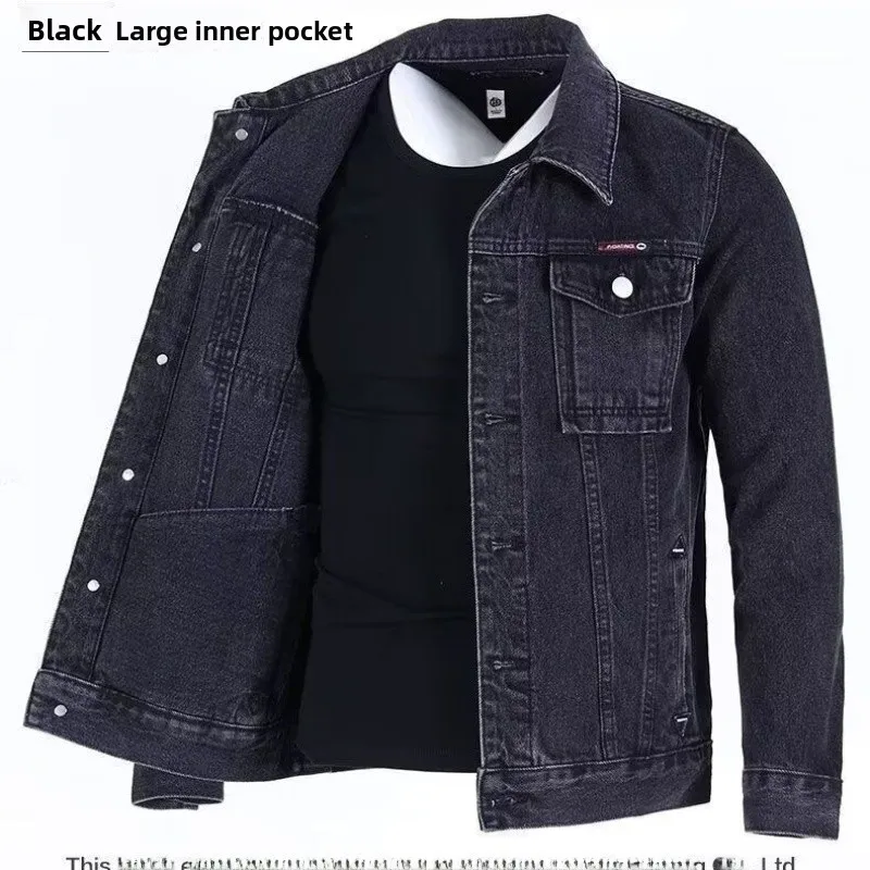 جديد الرجال الدنيم Jaet فضفاض مقاومة للاهتراء الخريف العصرية كبيرة الحجم ملابس العمل Jaet عادية Sle القطن معطف طويل Sve #3