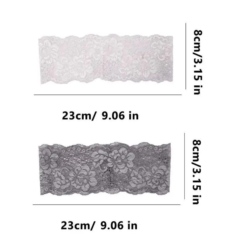 Breites Spitzenblumen-Haarband, weich, dehnbar, in verschiedenen Farben erhältlich, ideal für den täglichen Gebrauch, Yoga, Partys und zum Stylen der Haare. – Detail 25