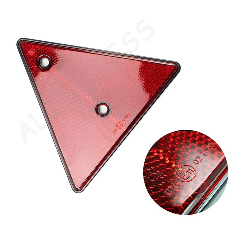Truck Reflective Plates Red Triangle Taillights Safety Reflectors Trailer Rear Tail Side Marker Warning Stickers Car Accessorie