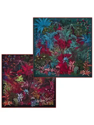 Bufanda de lujo con estampado doble para jardín, chal de 140 Lana, Poncho, bordes enrollados a mano, Pashmina, accesorios de invierno