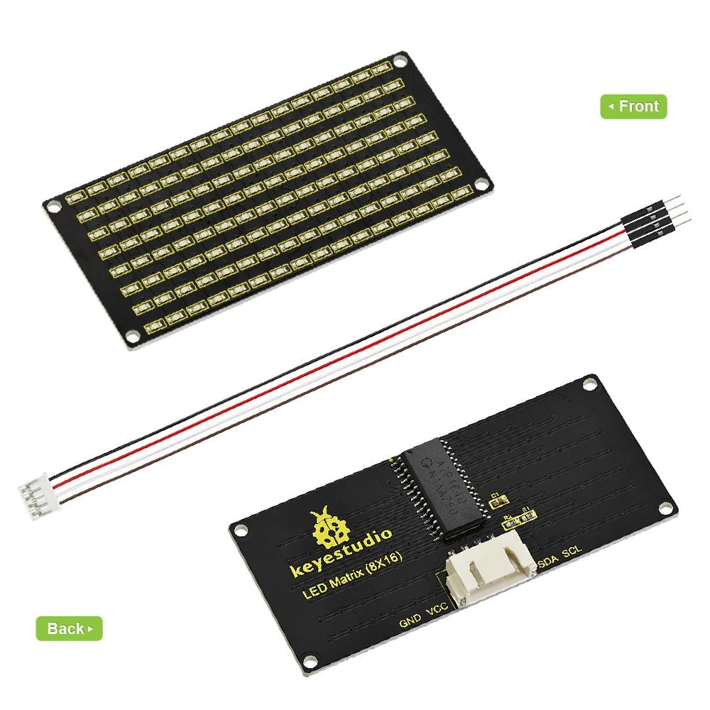 Picture 7: KEYESTUDIO 8x16 LED Dot Matrix Board With PH 2.54 Connector +4Pin Cable For Arduino DIY Projects Parts